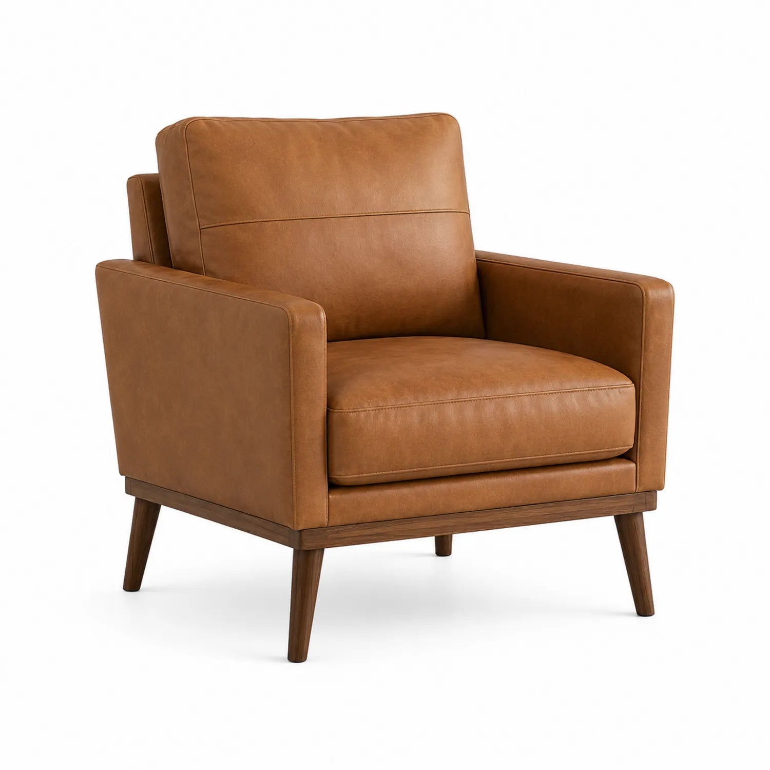 Polstersessel aus PU-Leder, Braun, 85x80x85 cm