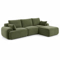 Ecksofa aus Cordstoff Olivgr¨¹n 300x180x85 cm