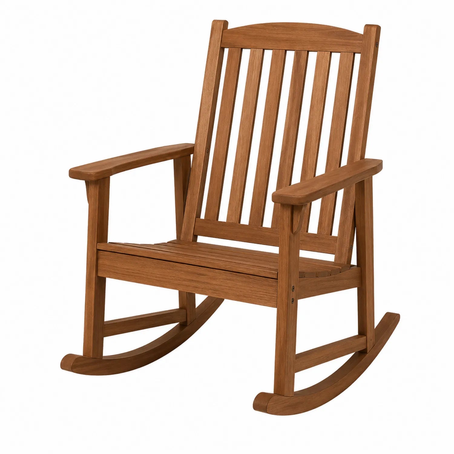 Teakholz Schaukelstuhl Braun