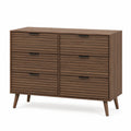 Kommode Eiche Braun 90cm Breite 6 Schubladen