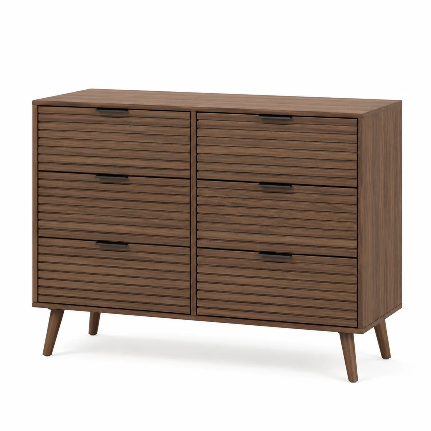 Kommode Eiche Braun 90cm Breite 6 Schubladen