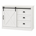 Wei?es Holz Sideboard mit Schiebet¨¹r und Schubladen