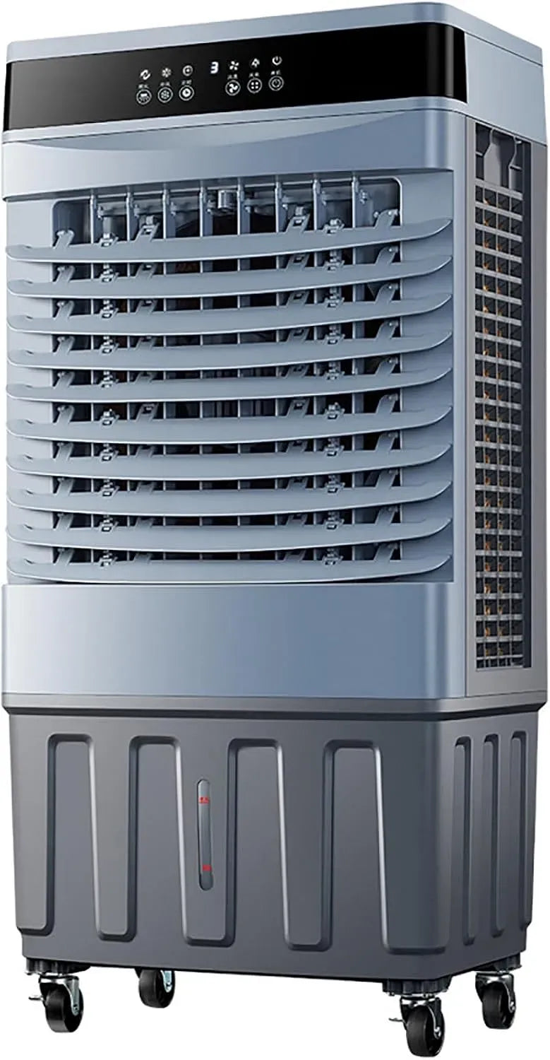 Elektrische Kühlbox 3-in-1-Ventilator, 3 Geschwindigkeiten, Oszillation, großer Wassertank, mobile Kühlbox, 120°-Oszillation