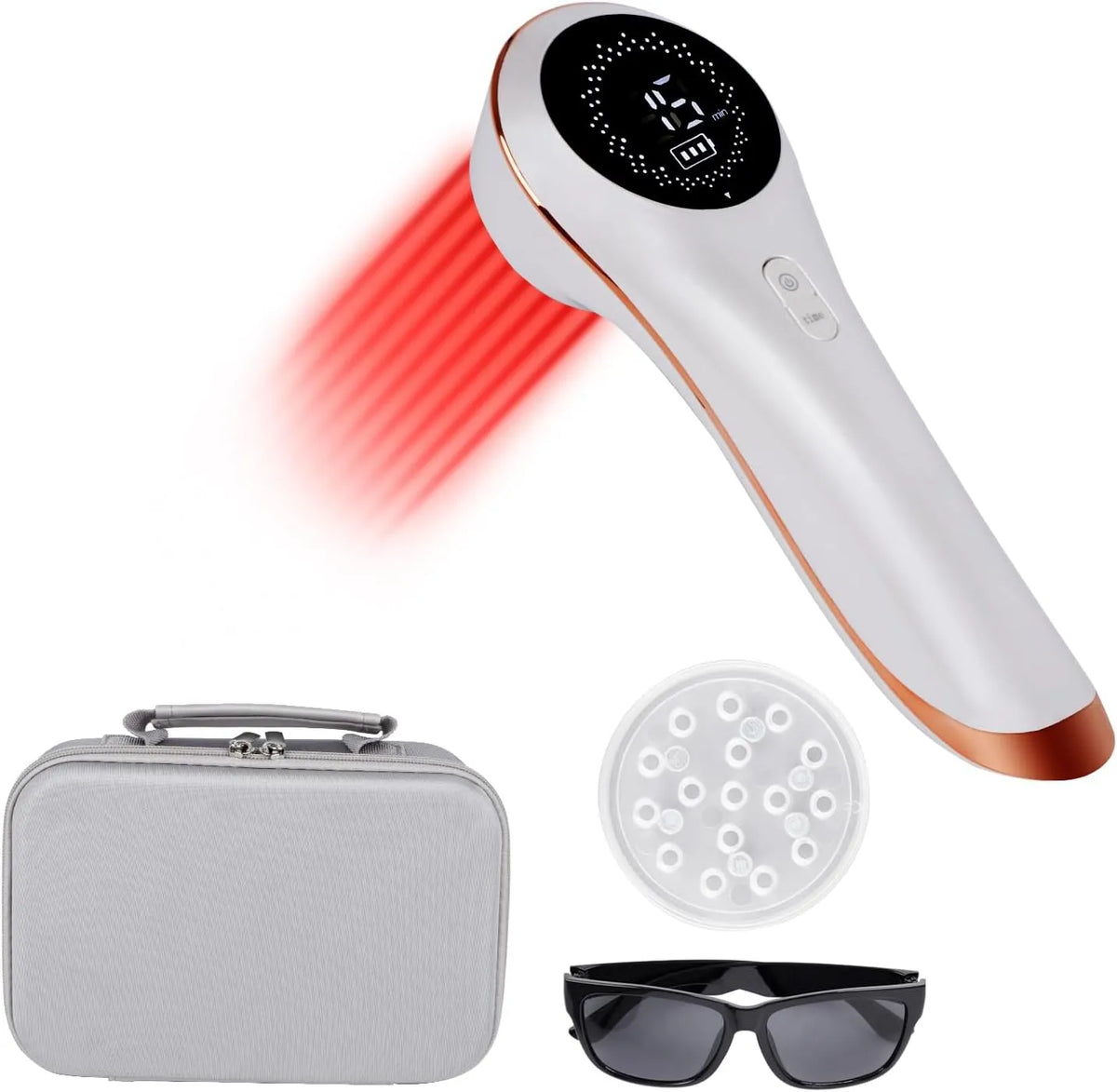 13pcs 650nm Kaltlaser-Therapiegerät, 808nm, Weiß, für Menschen & Hunde