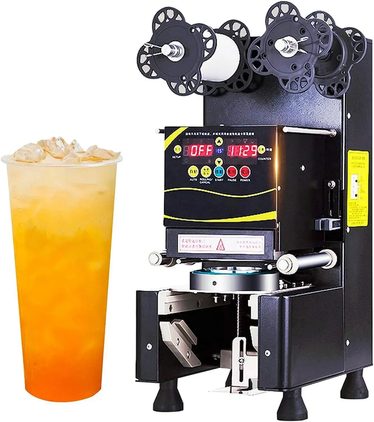 Bubble-Tea-Becher-Versiegelungsmaschine, Milchtee-Becher-Versiegelungsmaschine, Durchmesser, 95 Mm, gewerblich