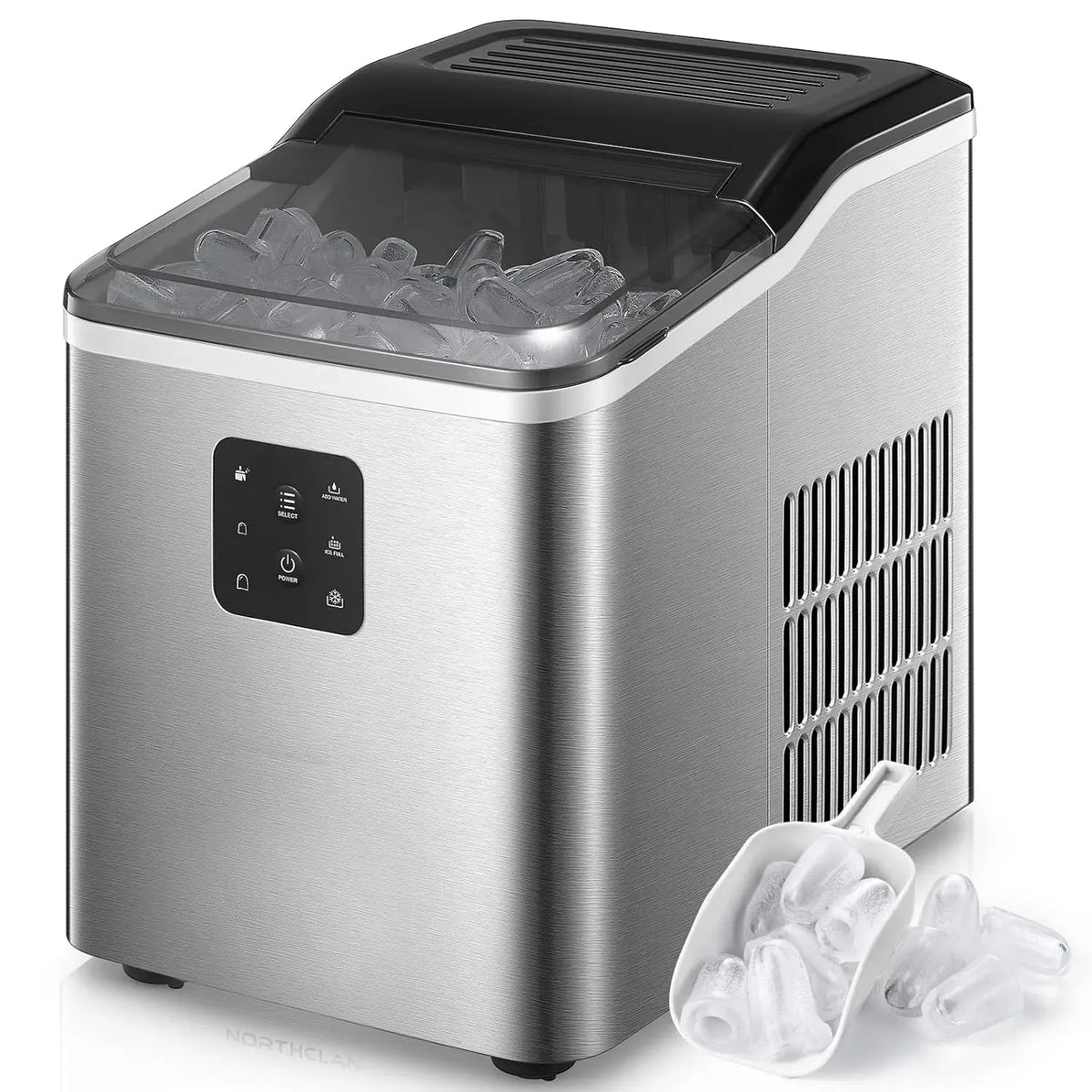 Eiswürfelmaschine, 14 kg 24 Stunden, 2 Größen von Bullet Ice, 9 Eiswürfel in 6 Minuten