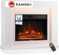 Elektrokamin, Standkamin, Heizung, elektrischer Kamin, Wärmefunktion, Weiß