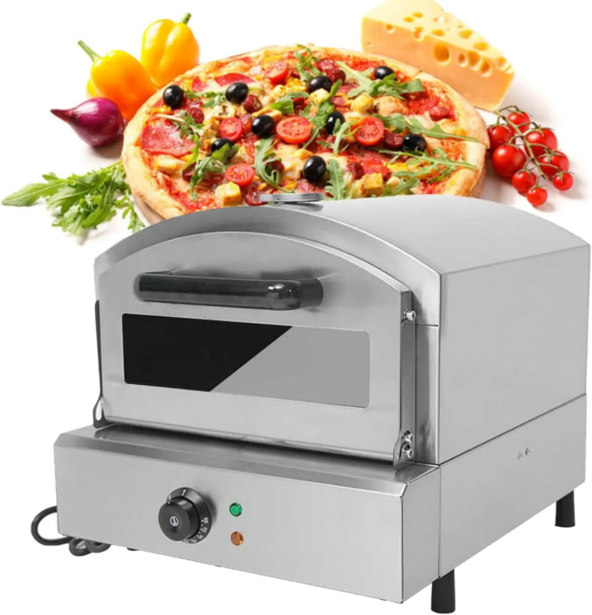 Elektrischer Pizzaofen 12-Zoll-Arbeitsplatten-Pizzaofen, 110 V, Grill, Restaurant, FüR Den Gewerblichen Gebrauch Mit Grillrost