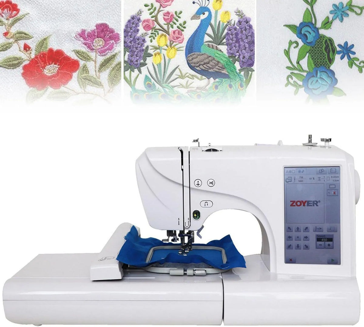 Anschiebetisch, Stickmaschine, Quiltmaschine, Nähmaschine, elektrische Nähmaschine, Stickautomat, Touch-Bedienung, für noch mehr Kreativität