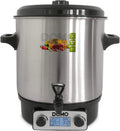 DO42325PC 2in1 Heißwasserspender, Einkochautomat, Glühweinkocher, Heißwasserbereiter, 27 L, 2000 W, 2 Temperaturzonen, Edelstahl, Glas, DOMO