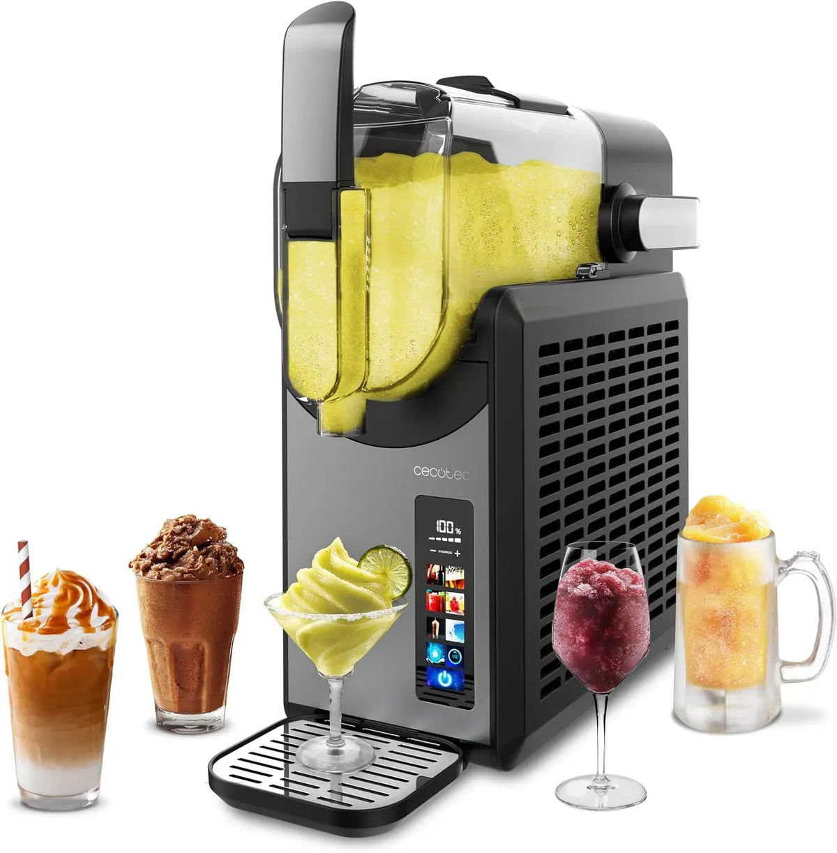Cecotec Slush-Eis Maschine, Slush-Eisbereiter, 2,6 L, Touch-Bedienung, 6 Modi