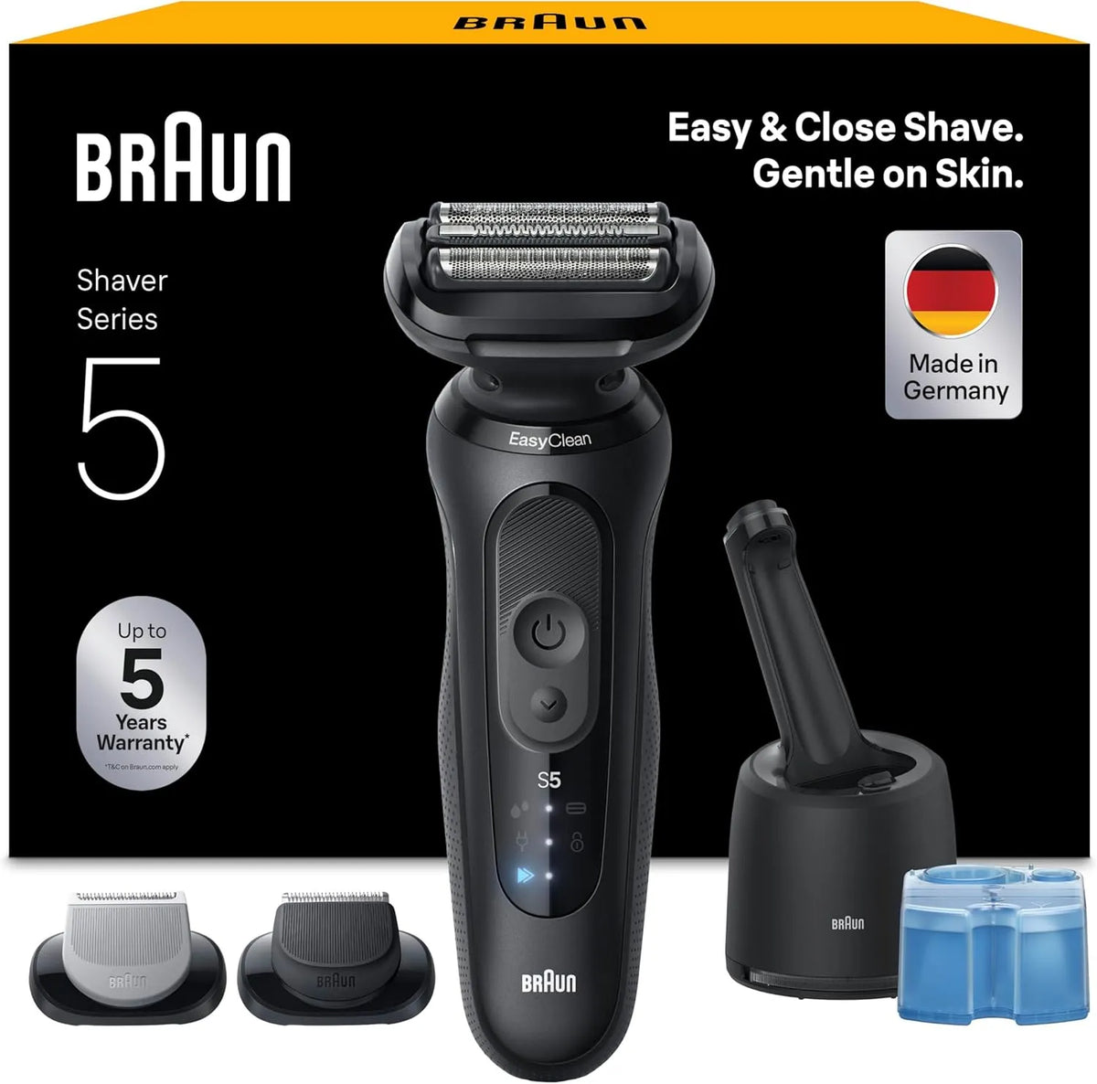 Braun Series 5 52-N7650cc Rasierer, Akku, IP65, kabellos, Schwarz