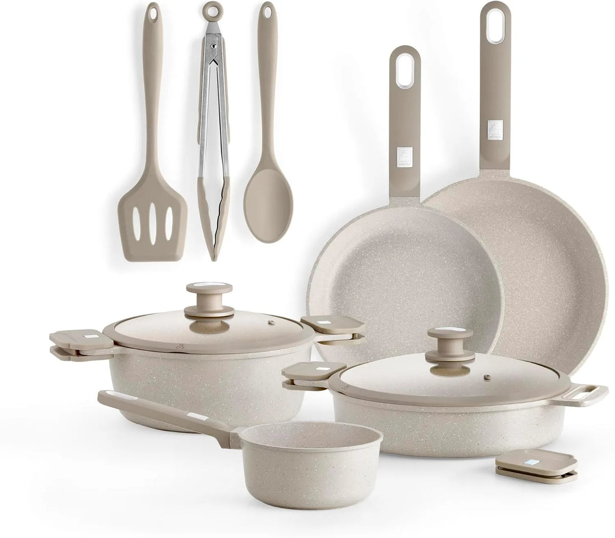 10-Teilig Kochgeschirr-Set, Denmark, Aluminiumguss, Antihaftbeschichtung, MONIX Denmark