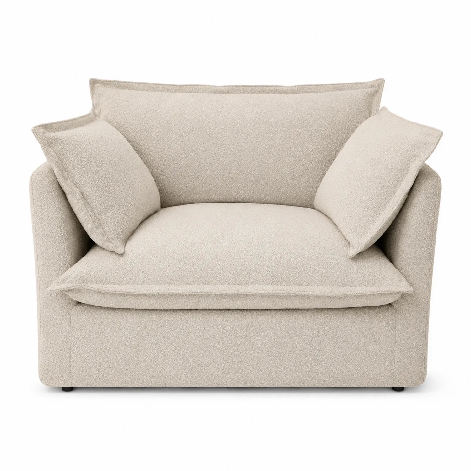 Boucl¨¦ Zweisitzer Sofa Beige