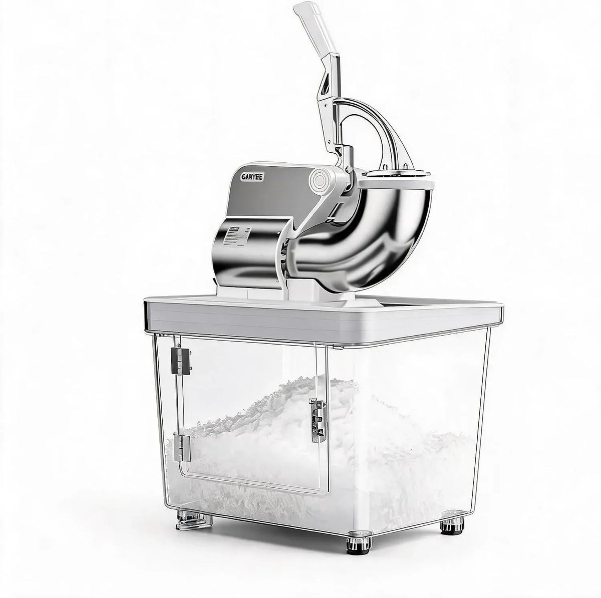 300kg/h Eismaschine, Eiscrusher, Behälter, Speiseeismaschine, 50 L, 300 W, 300 kg, Restaurant, Edelstahl, für Bar, Garvee