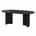Holztisch Schwarz Oval 200x100x75cm