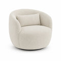 Runder Drehstuhl Boucl¨¦ Creme