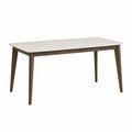Esstisch aus Holz und MDF in Wei?/Nussbaum 180x90x75 cm