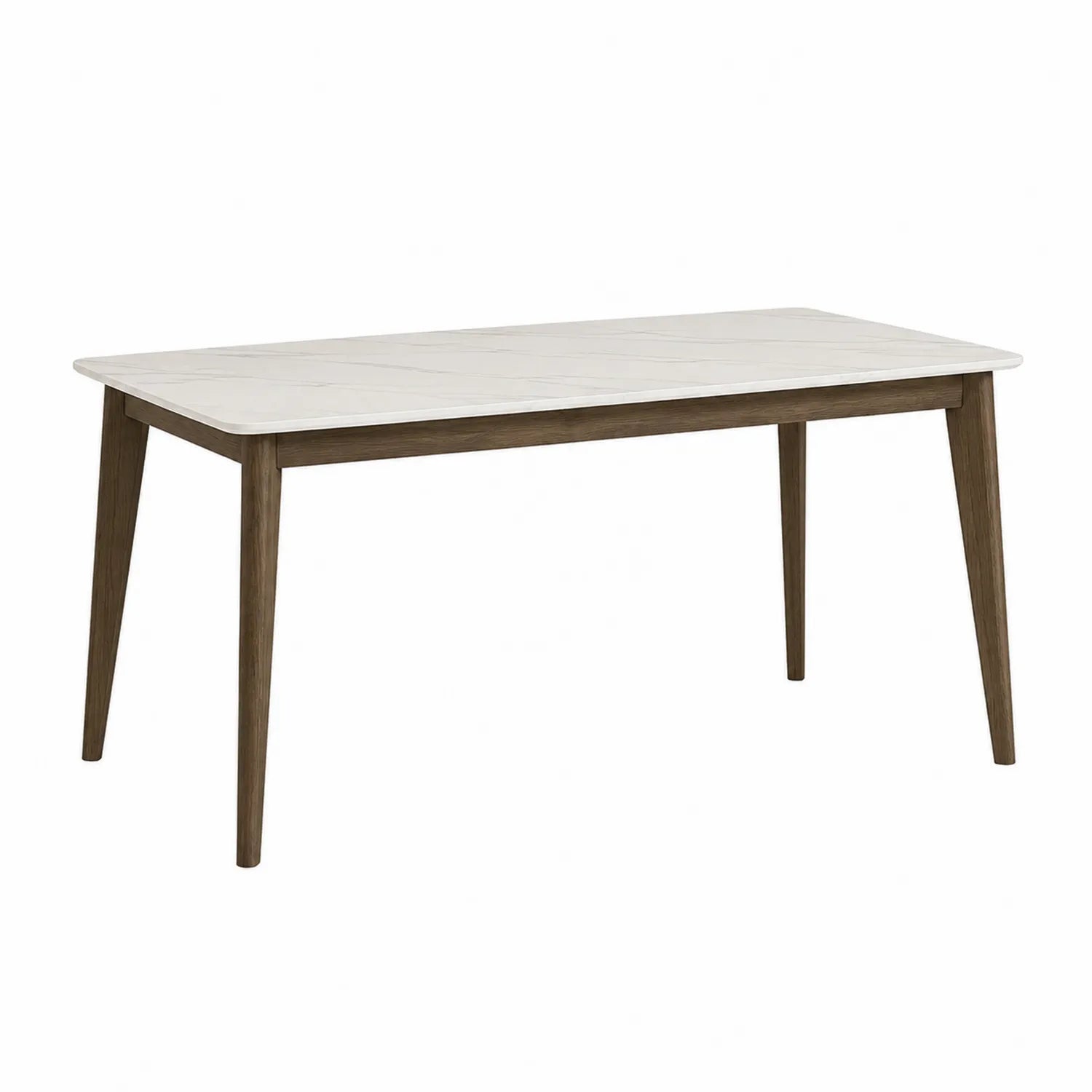 Esstisch aus Holz und MDF in Wei?/Nussbaum 180x90x75 cm