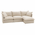 Ecksofa Stoff Beige
