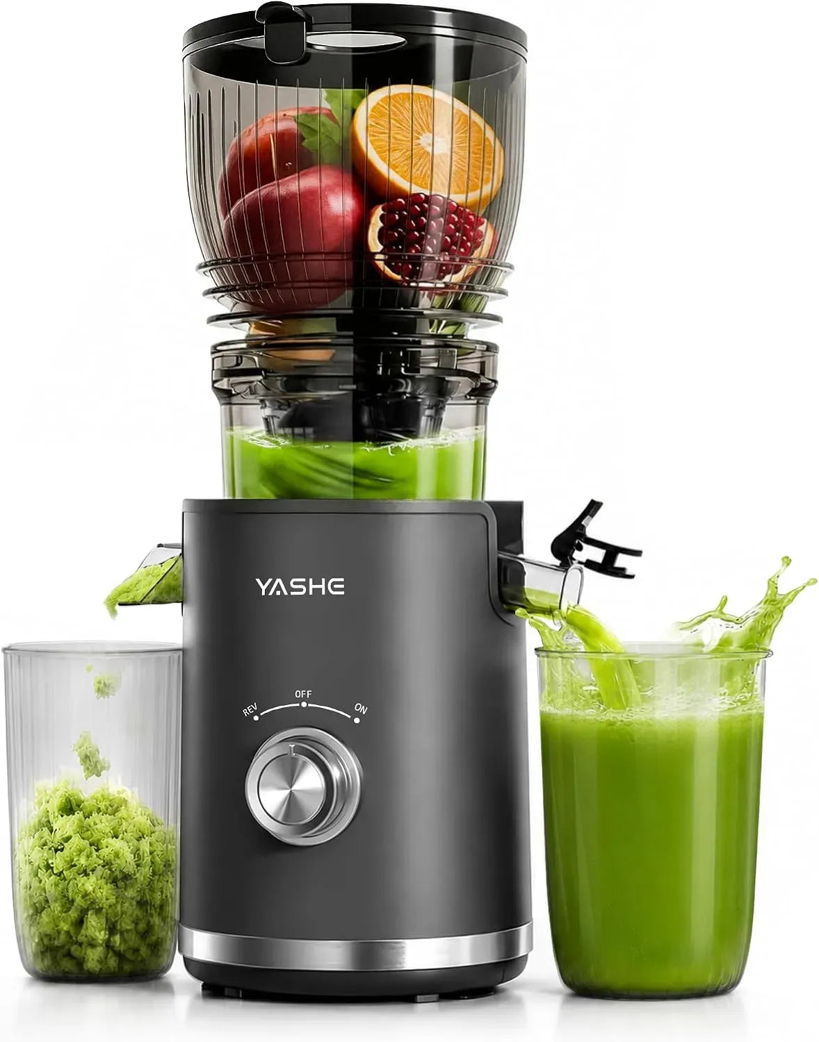 Entsafter, 300 W, YASHE, USB, BPA-frei, Saftpresse, Saft- und Zitruspresse