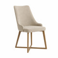 Esszimmerstuhl Stoff Eiche Beige