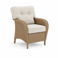 Sessel Polyrattan Beige mit Kissen