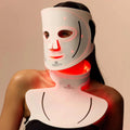 1072nm Lumalux Face+, 1600 LEDs, Project E Beauty Pro-LED-Gesichts- und Halsmaske, 7+2 Farben 460 ~, Rotlichtmaske + Infrarot + Infrarot