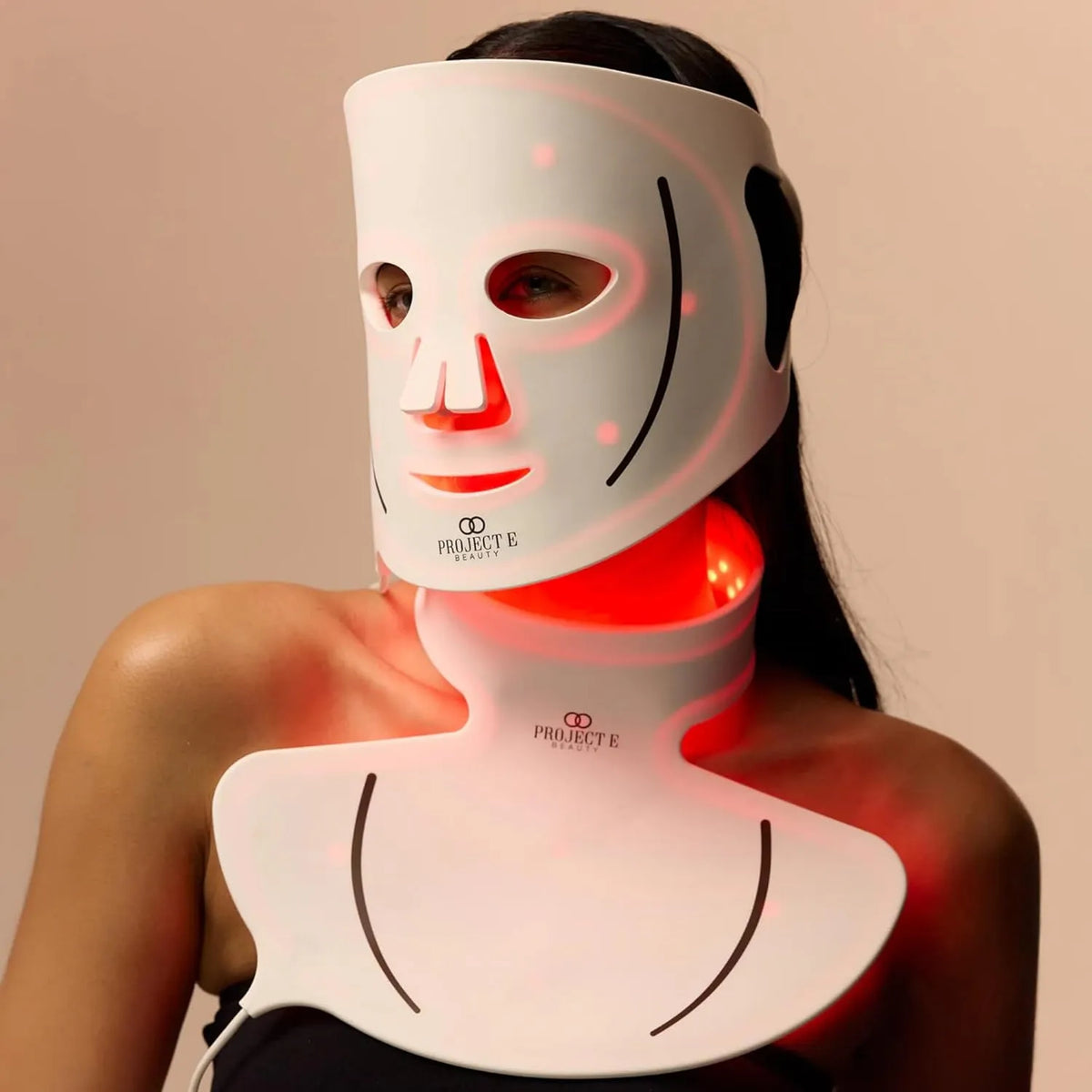 1072nm Lumalux Face+, 1600 LEDs, Project E Beauty Pro-LED-Gesichts- und Halsmaske, 7+2 Farben 460 ~, Rotlichtmaske + Infrarot + Infrarot
