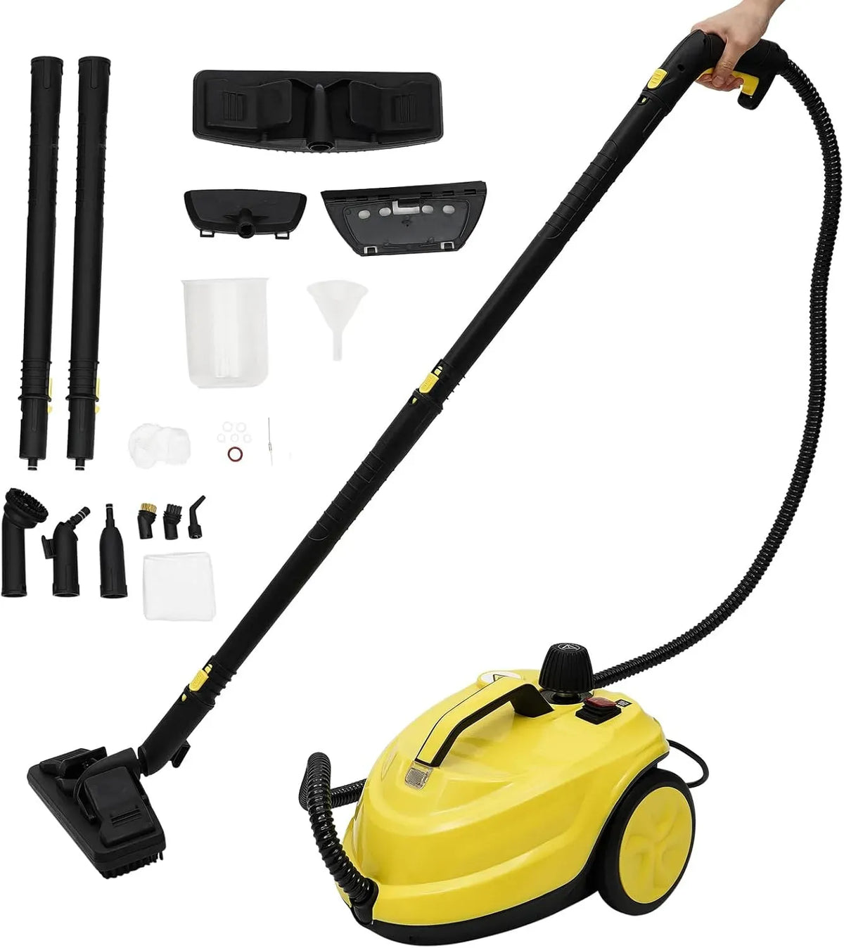 Dampfreiniger, 1.8 L, 2000 W, Druckdampf, Multifunktion, Einsatz auf Böden, in Küche, Auto und an Fenstern, Dampfdruck 5 bar, Fassungsvermögen 1