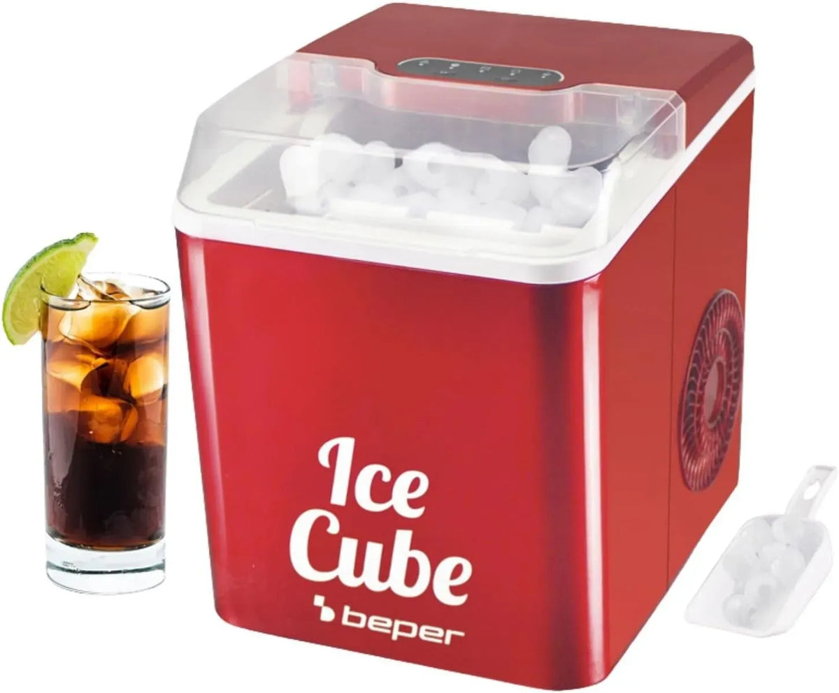 Eiswürfelmaschine, 1.3 L, BEPER P102CON550 24h, Edelstahl, Eiswürfelbereiter Edelstahl 1