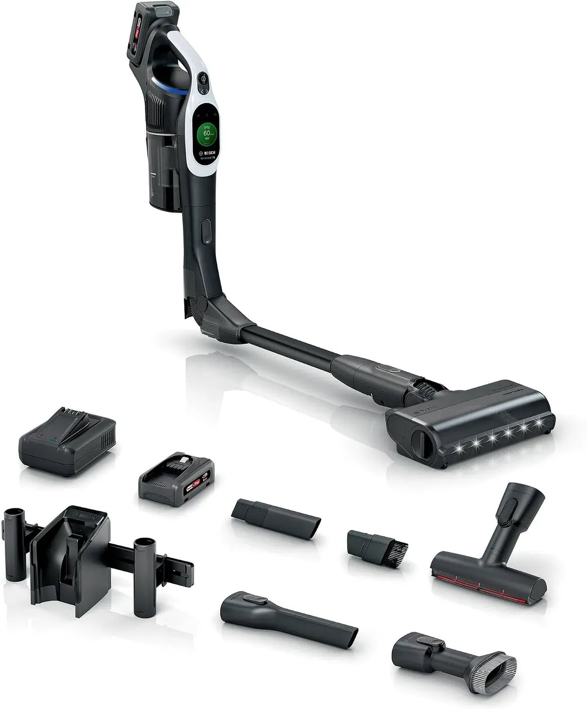 Bosch BTS1042WAC Staubsauger, Weiß, LED-Licht, 4 Ah Akku, 10 J, TFT-Display, HEPA-Filtersystem