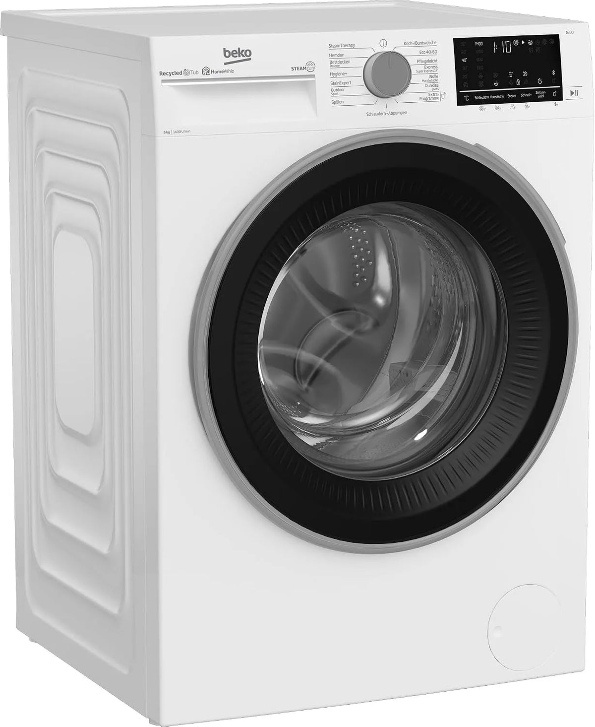 Beko B3WFU59415W2 Waschmaschine, 9 kg, Bluetooth, Dampf, Hygiene, Weiß, 1400 U/min, Dampffunktion, Hygiene+ allergikergeeignet